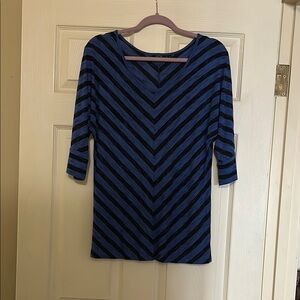 Blue Striped Women's Top